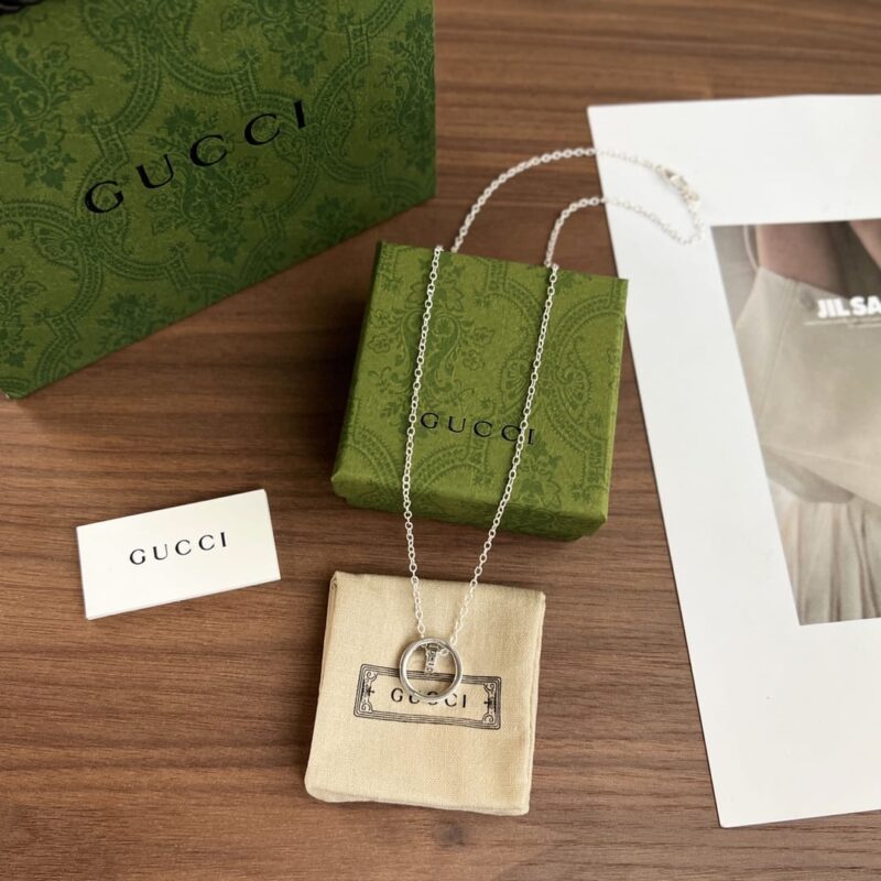 Gucci古驰情侣款双环项链 - Image 3