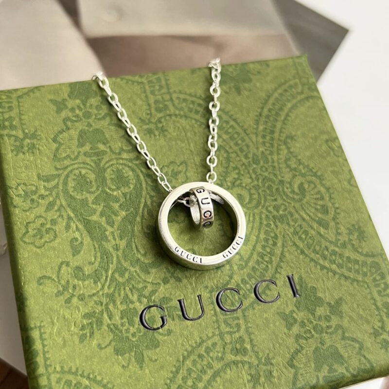 Gucci古驰情侣款双环项链 - Image 8