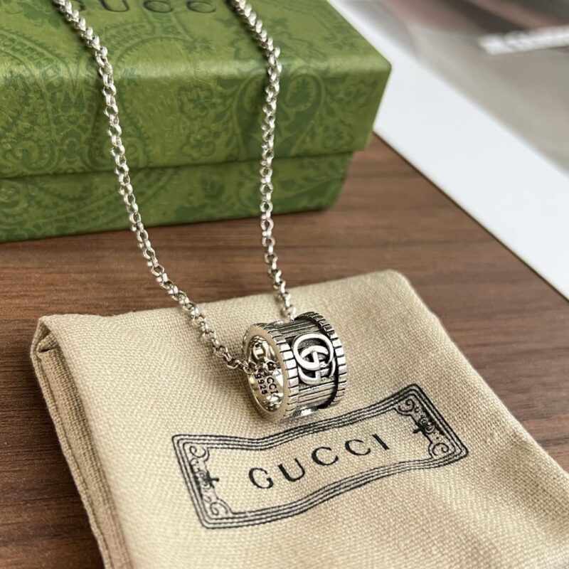 Gucci古驰情侣款双G圆环项链 - Image 4