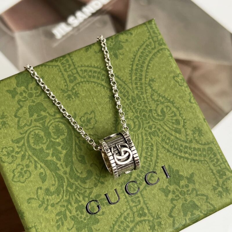 Gucci古驰情侣款双G圆环项链 - Image 6