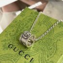 Gucci古驰情侣款双G圆环项链