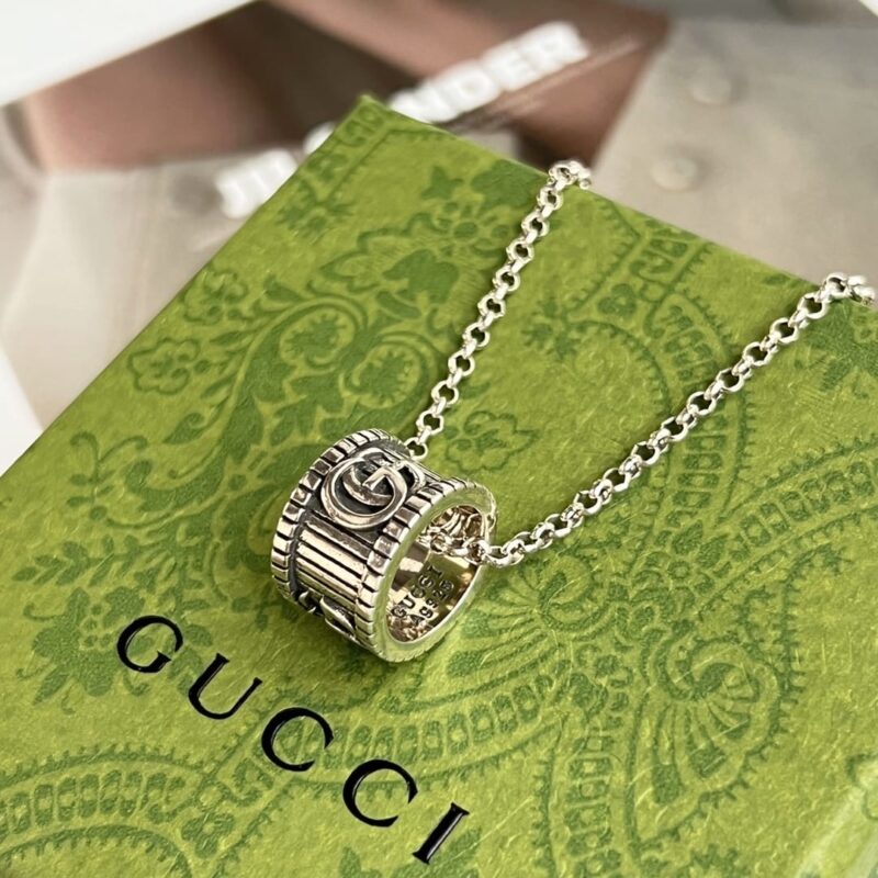 Gucci古驰情侣款双G圆环项链 - Image 7