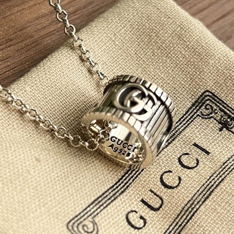 Gucci古驰情侣款双G圆环项链 - Image 8