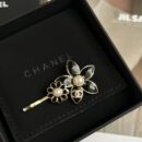 ☑️CHANEL香奈儿双c黑色花朵发夹发卡