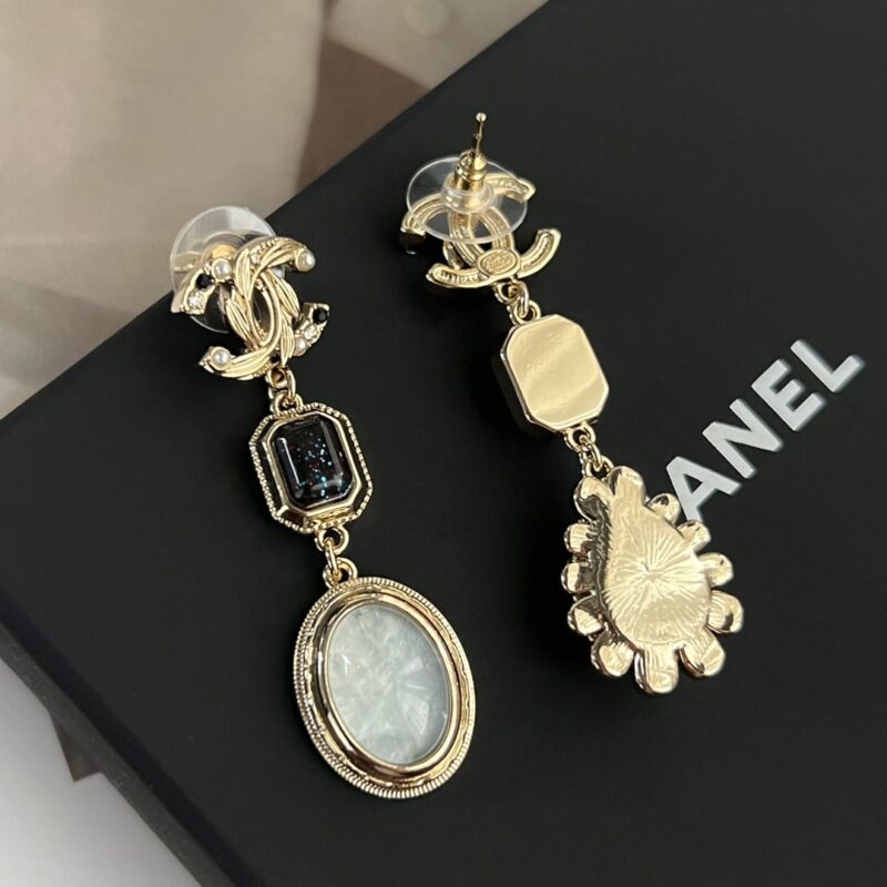 ☑️CHANEL香奈儿c3双c彩宝耳钉耳环 - Image 10