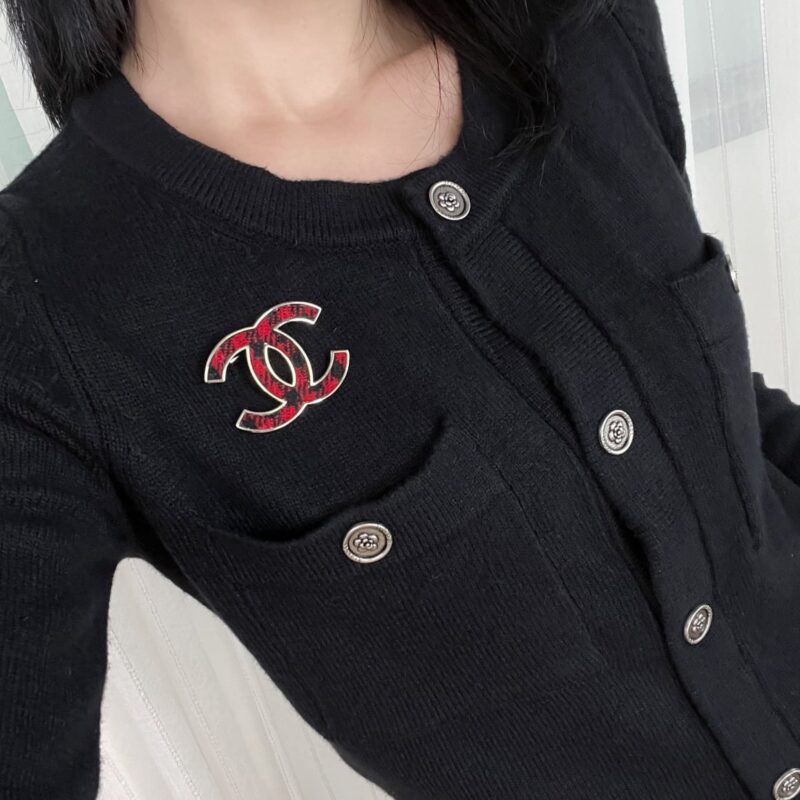 ☑️CHANEL香奈儿双c毛绒胸针 - Image 5