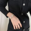 ☑️CHANEL香奈儿双c满钻爱心桃心开口手镯