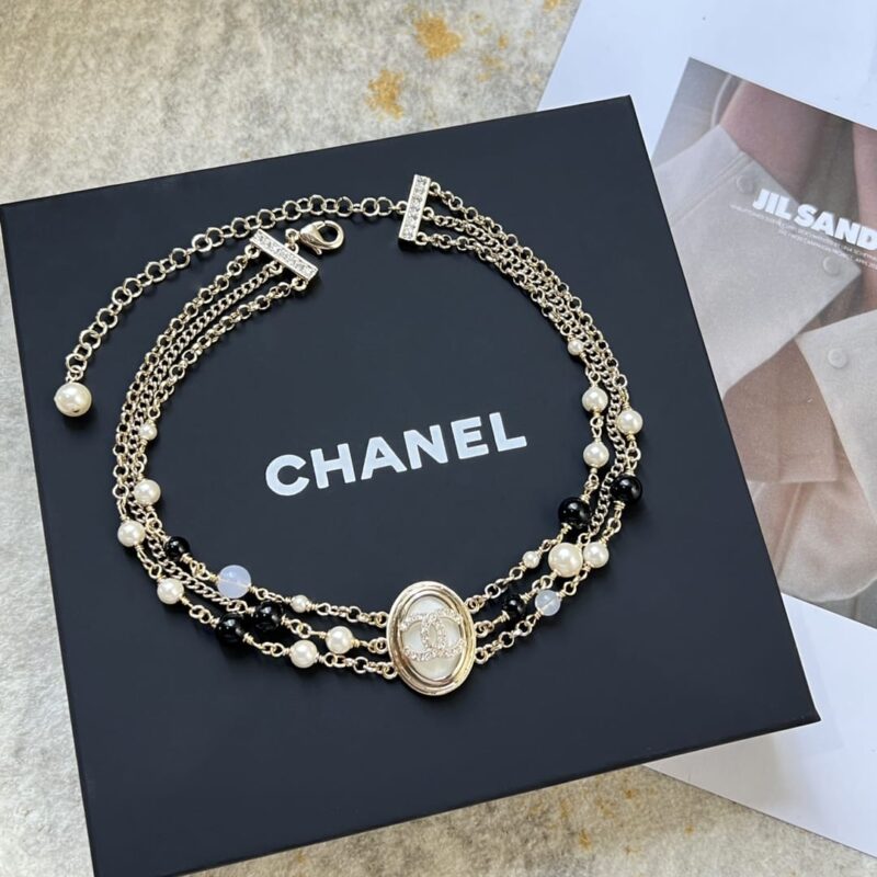 ☑️CHANEL香奈儿双c椭圆三层珍珠项链颈链 - Image 5