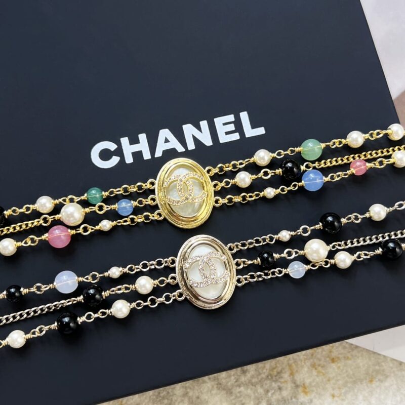 ☑️CHANEL香奈儿双c椭圆三层珍珠项链颈链