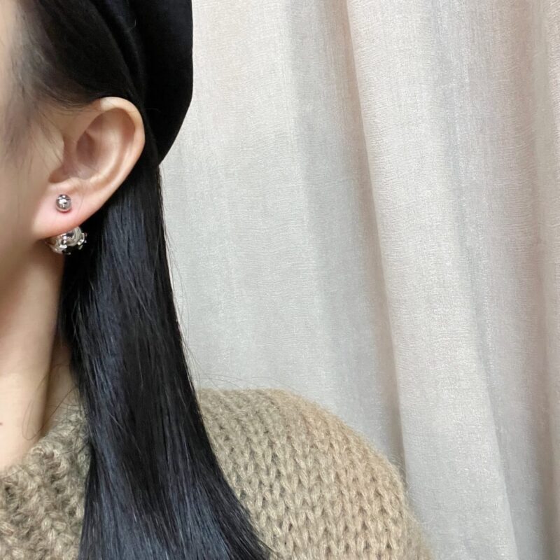 ☑️DIOR迪奥银色镜面星星耳钉耳环 - Image 5