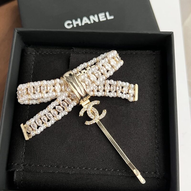 ☑️CHANEL香奈儿双c蝴蝶结发夹发卡 - Image 6