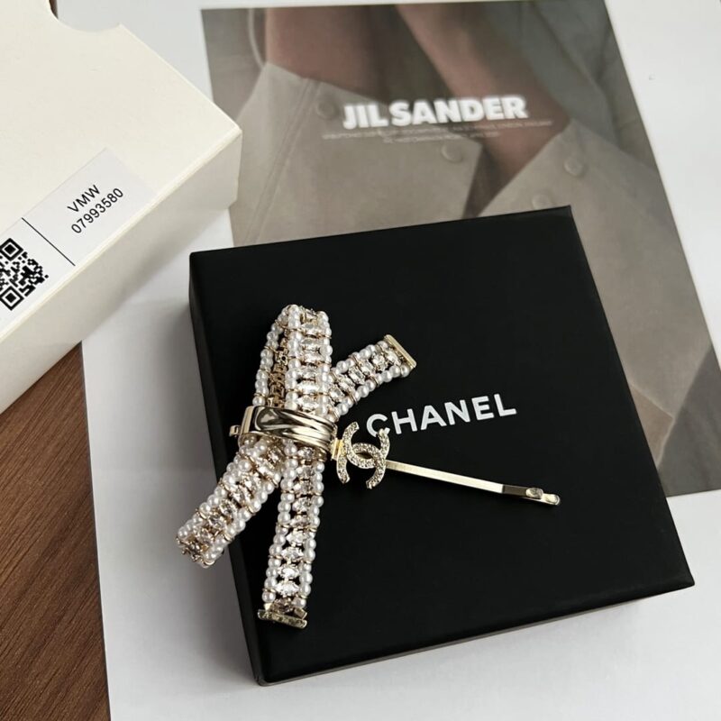 ☑️CHANEL香奈儿双c蝴蝶结发夹发卡 - Image 8