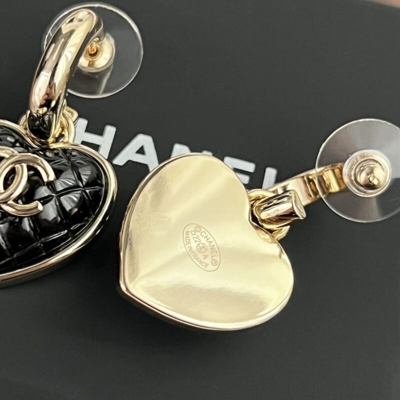 ☑️CHANEL香奈儿c2双c桃心爱心耳钉耳环 - Image 10