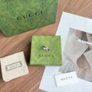 Gucci古驰情侣款宽版窄版双G黑珐琅戒指