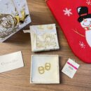 DIOR迪奥金色CD耳钉耳环