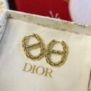 DIOR迪奥金色CD耳钉耳环