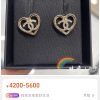 ☑️CHANEL香奈儿双c金色桃心爱心耳钉耳环
