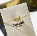 Celine赛琳金色水晶立方体项链 手链 耳钉耳环