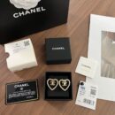☑️CHANEL香奈儿双c桃心爱心耳钉耳环