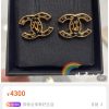 ☑️CHANEL香奈儿c1双c白色波浪黑色金边耳钉耳环