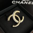 ☑️CHANEL香奈儿双c黑白光面胸针