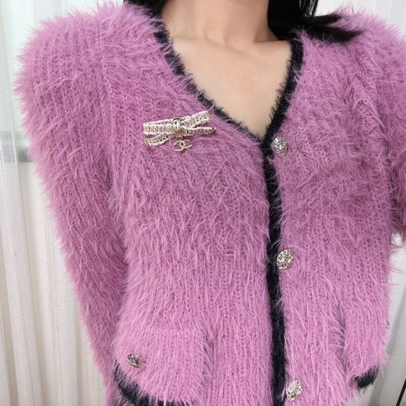 ☑️CHANEL香奈儿双c蝴蝶结珍珠胸针 - Image 5