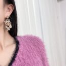 ☑️CHANEL香奈儿c2双c粉钻珍珠花朵耳钉耳环