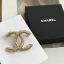☑️CHANEL香奈儿金色双c胸针