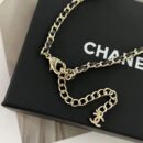 ☑️CHANEL香奈儿双c黑皮绳桃心爱心项链