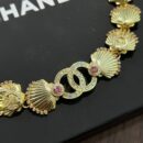 ☑️CHANEL香奈儿双c金色贝壳🐚项链