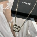 ☑️CHANEL香奈儿双c镂空桃心爱心项链