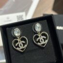 ☑️CHANEL香奈儿c2双c金色桃心爱心耳钉耳环