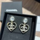 ☑️CHANEL香奈儿c2双c金色桃心爱心耳钉耳环