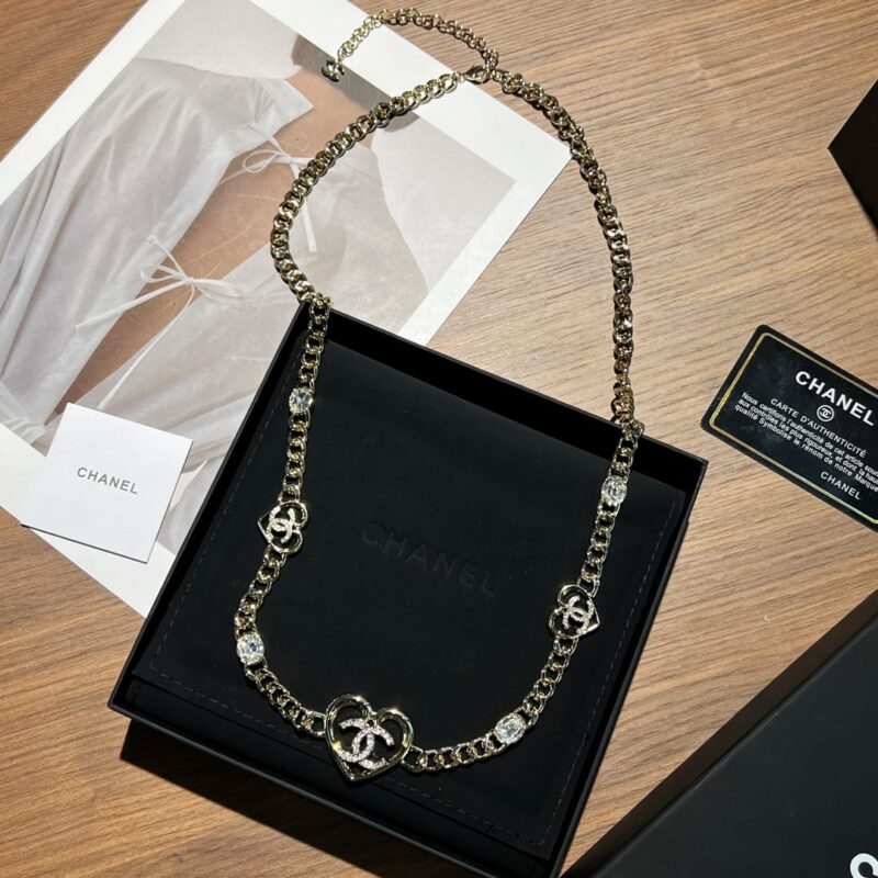 ☑️CHANEL香奈儿双c桃心爱心腰带腰链 项链 - Image 2