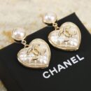 ☑️CHANEL香奈儿c2双c菱形格桃心爱心耳钉耳环