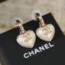 ☑️CHANEL香奈儿c2双c菱形格桃心爱心耳钉耳环