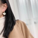 ☑️CHANEL香奈儿c2双c菱形格桃心爱心耳钉耳环