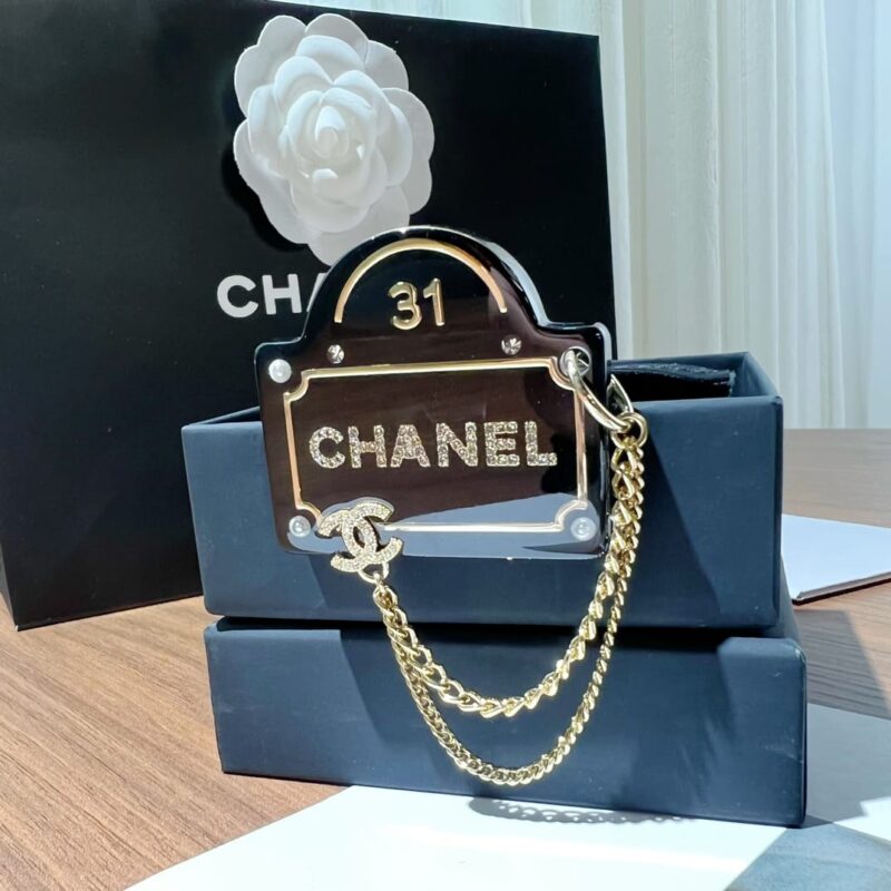☑️CHANEL香奈儿 黑色康鹏31号胸针链条购物袋胸针 - Image 6