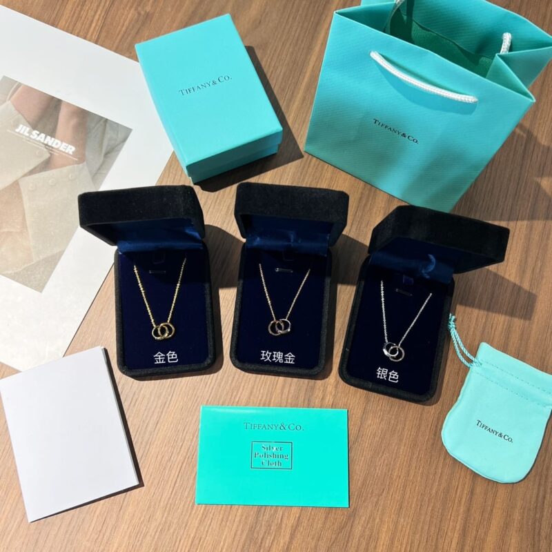 ☑️TIFFANY&Co.蒂芙尼X扣环双环圈形项链 - Image 6
