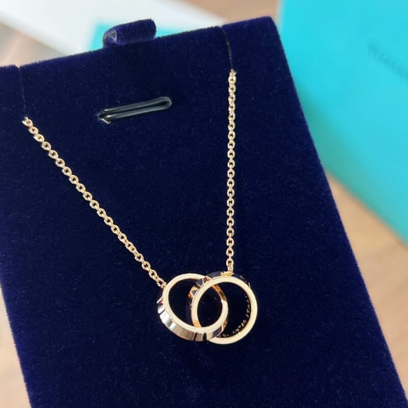 ☑️TIFFANY&Co.蒂芙尼X扣环双环圈形项链 - Image 9
