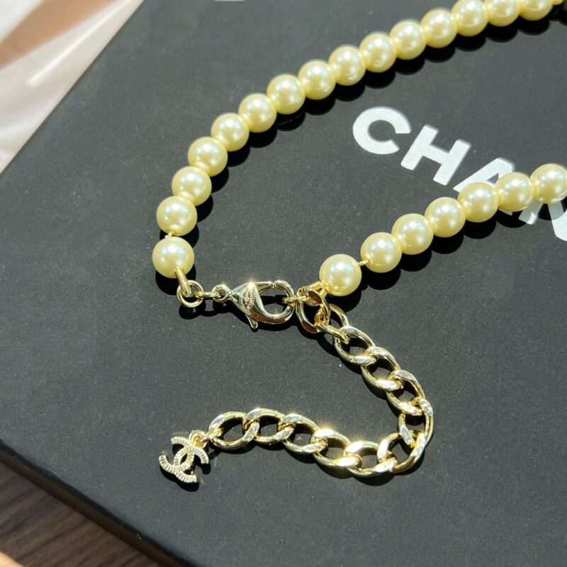 ☑️CHANEL香奈儿双c粉茶花珍珠项链 - Image 10