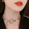 ☑️CHANEL香奈儿双c金色桃心爱心项链