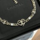 ☑️CHANEL香奈儿双c金色桃心爱心项链