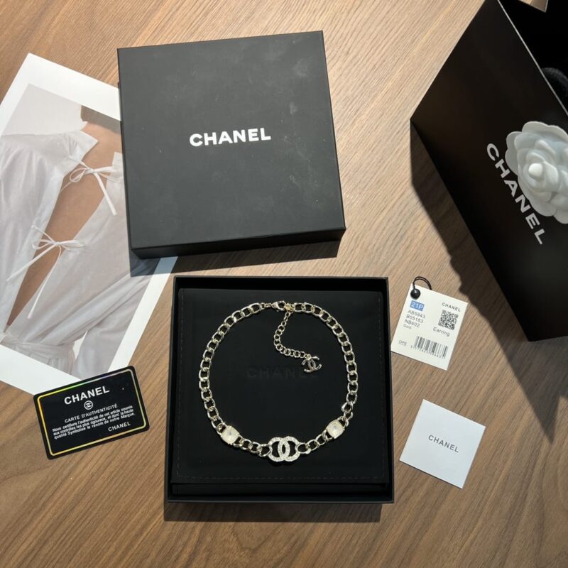 ☑️CHANEL香奈儿双c金色项链 - Image 3