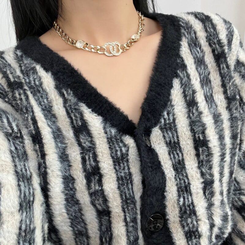 ☑️CHANEL香奈儿双c金色项链 - Image 5