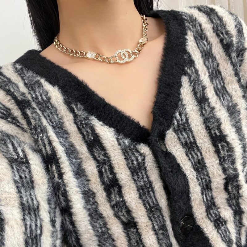 ☑️CHANEL香奈儿双c金色项链 - Image 7