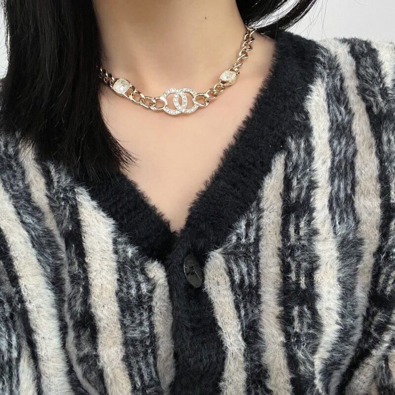 ☑️CHANEL香奈儿双c金色项链 - Image 8