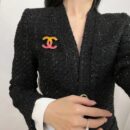 ☑️CHANEL香奈儿 双c渐变粉色胸针