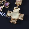 ☑️CHANEL香奈儿c2双c粉钻十字耳钉耳环