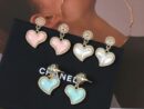 ☑️CHANEL香奈儿c2双c桃心爱心耳钉耳环